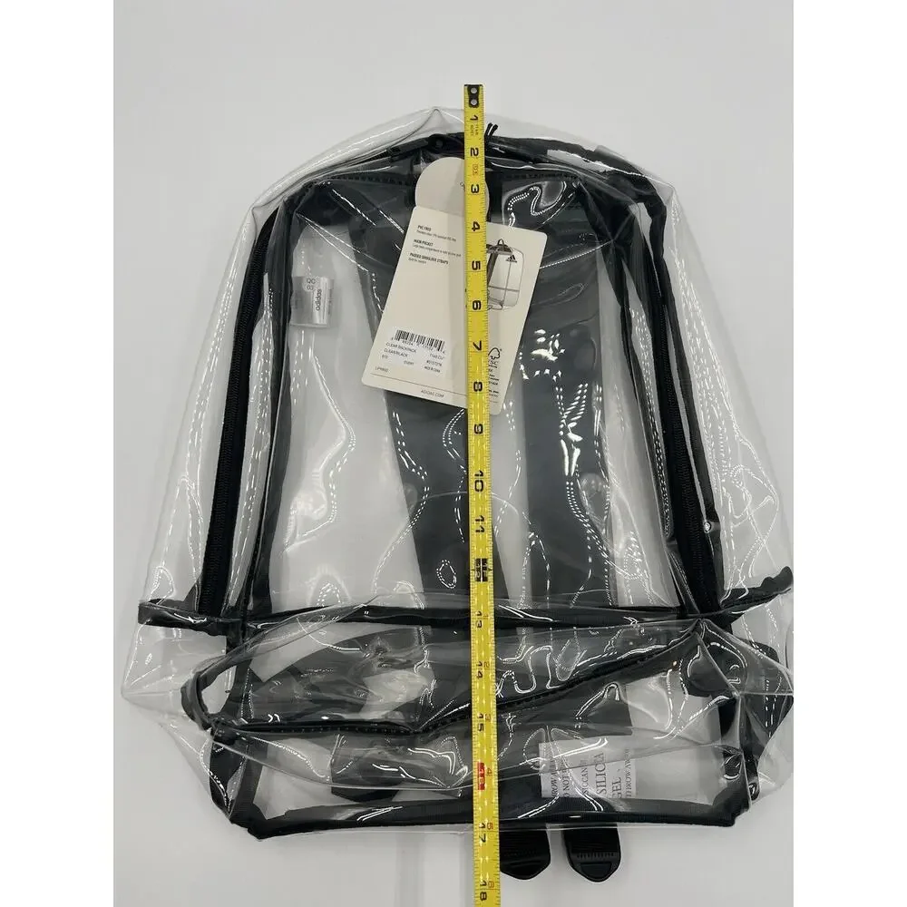 Adidas Clear Backpack Clear/Black Unisex‎ Training Bookbag NWT